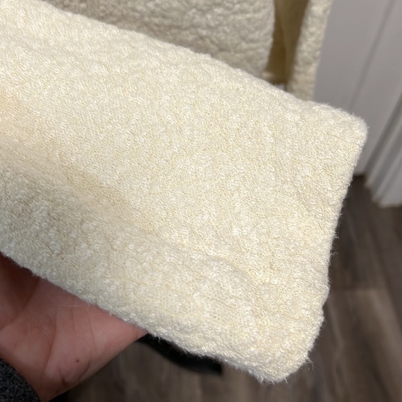 FREE PEOPLE OVERSIZED CREAM TEXTURED LONG SWEATER SMALL - Picture 11 of 14